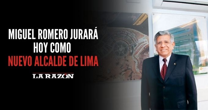 Miguel Romero jurará hoy como nuevo alcalde de Lima