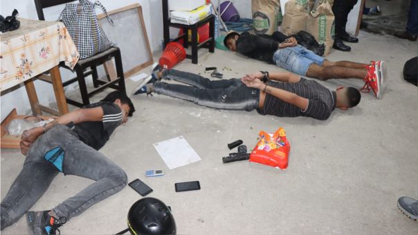 Policía captura banda de sicarios que minutos antes mataron a prostituta
