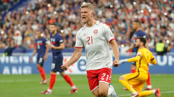 Dinamarca derrotó a Francia en el debut de la Liga de Naciones 2022