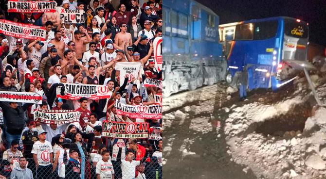 Bus con hinchas de Universitario de Deportes sufrió accidente en la carretera