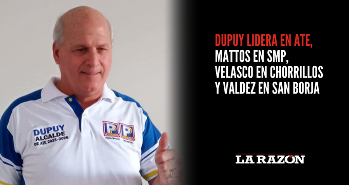 Dupuy lidera en Ate, Mattos en SMP,  Velasco en Chorrillos y Valdez en San Borja