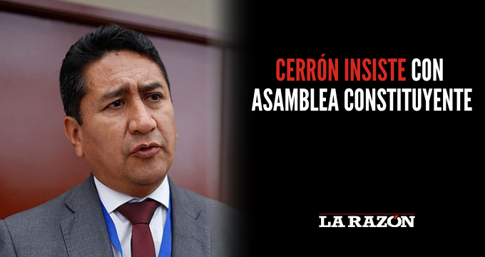 Cerrón insiste con Asamblea Constituyente