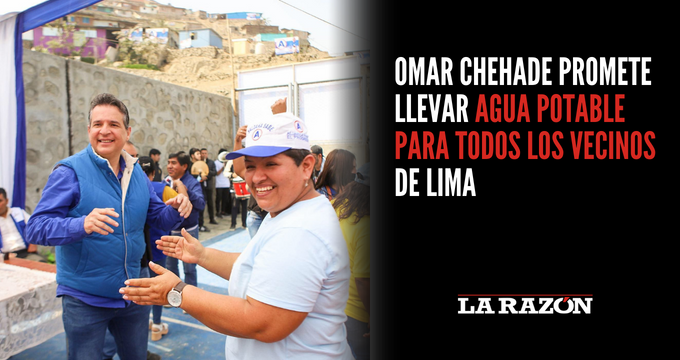 Omar Chehade promete llevar agua potable para todos los vecinos de Lima