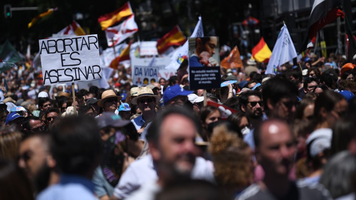 Miles se manifestaron contra el aborto en Madrid