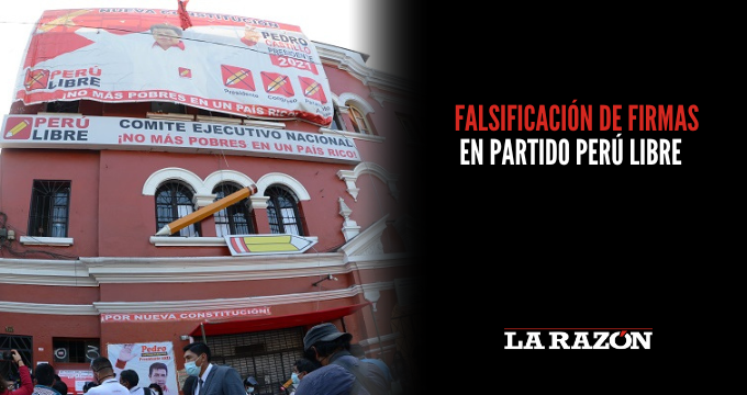 Falsificación de firmas en partido Perú Libre