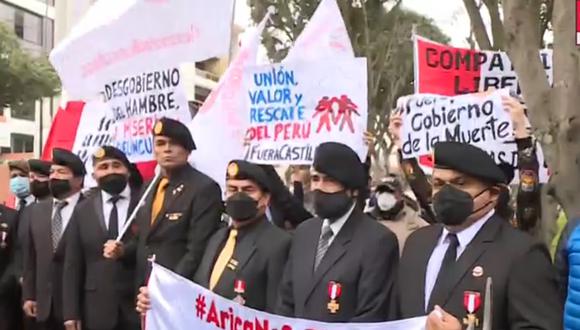 Excomandos de Chavín protestan en Desfile Militar