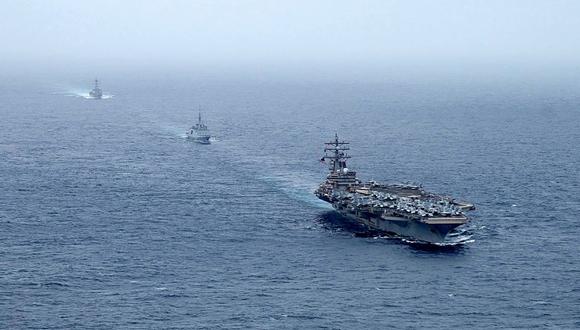 EEUU maniobra su flota con el portaaviones USS Ronald Reagan cerca de Taiwán en plena tención con china