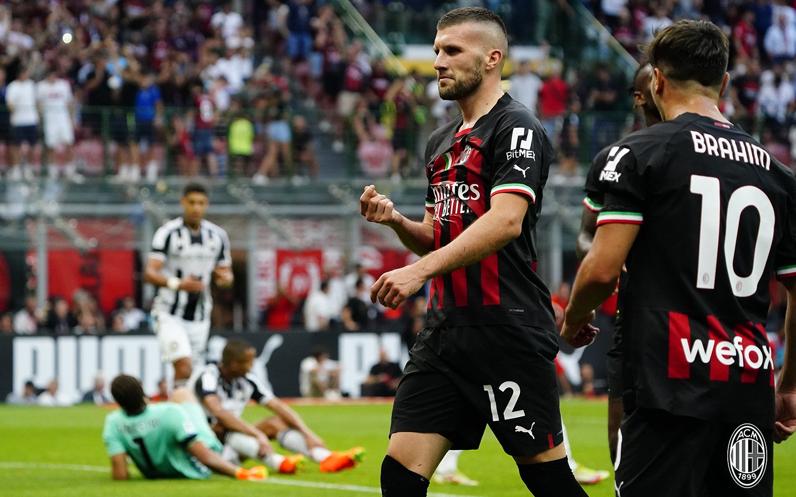 AC Milan goleó al Udinese en el debut de la Serie A