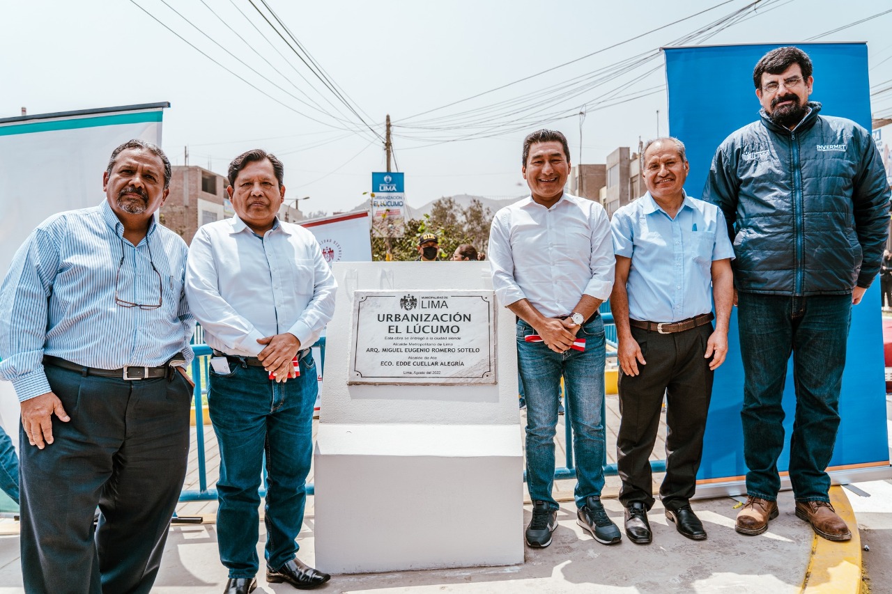 ATE: Inauguran obra valorizada de 5 millones 587 mil soles, un proyecto esperado por los vecinos por más de 27 años en la Urbanización Los Lúcumos en Huaycán