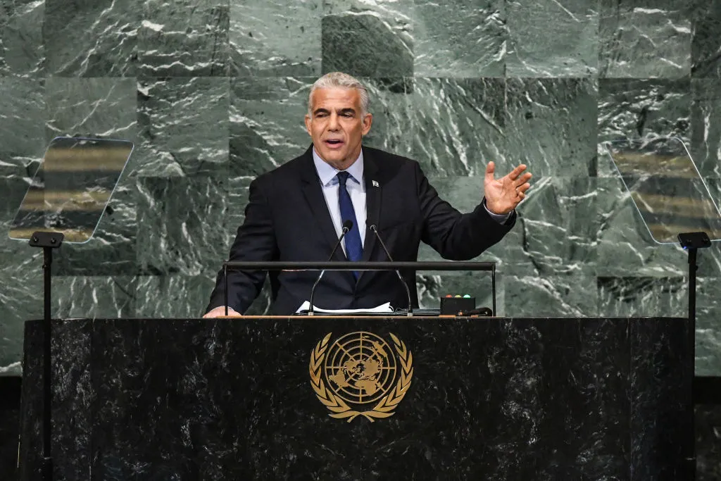 Israel: Lapid pide a las Naciones Unidas una solución de dos estados con los palestinas