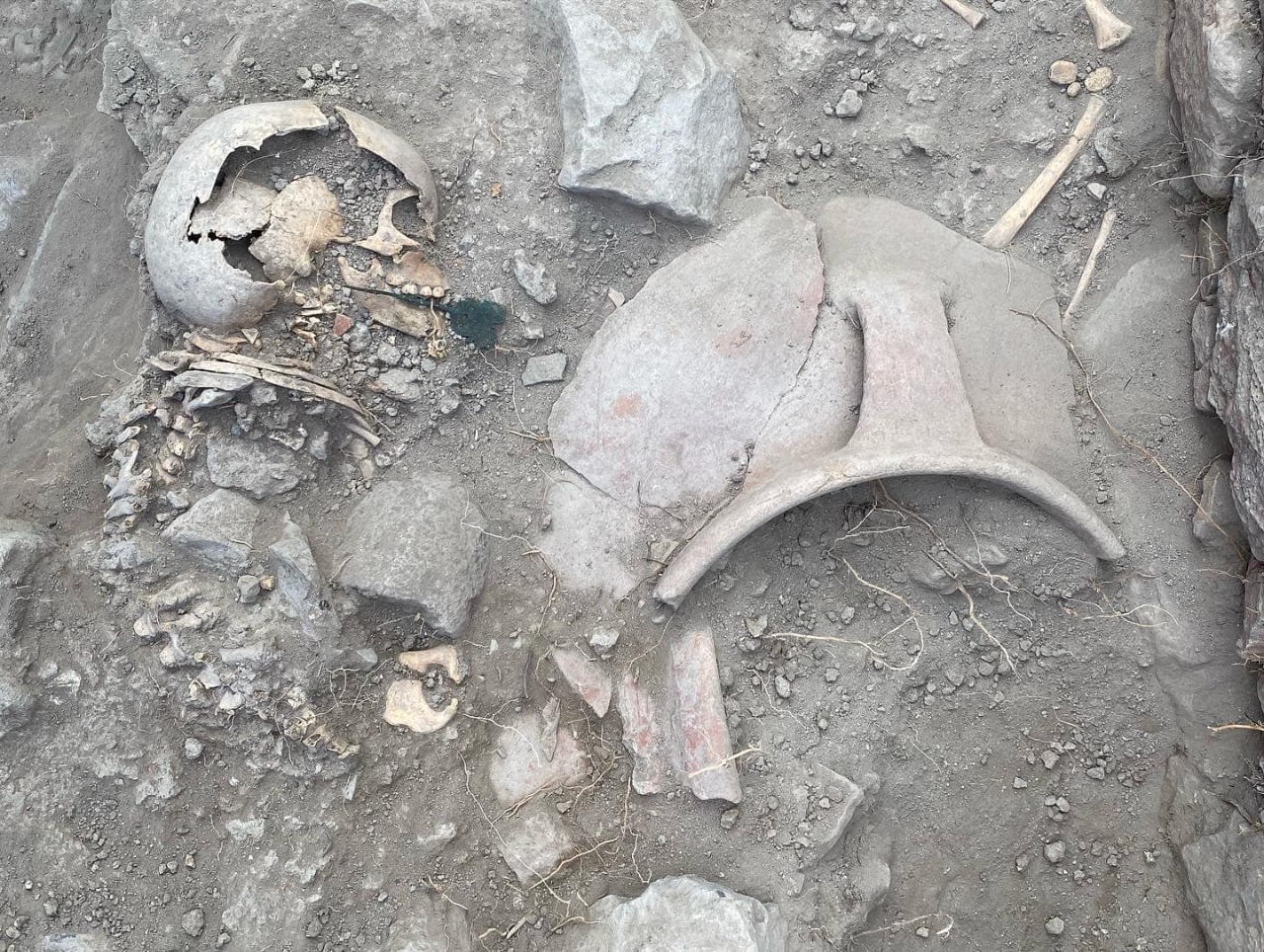 Hallan restos arqueológicos  prehispánicos en Cajamarca