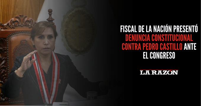 Fiscal De La Nación Presentó Denuncia Constitucional Contra Pedro