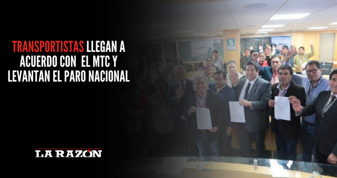 Transportistas Llegan A Acuerdo Con El MTC Y Levantan El Paro Nacional ...