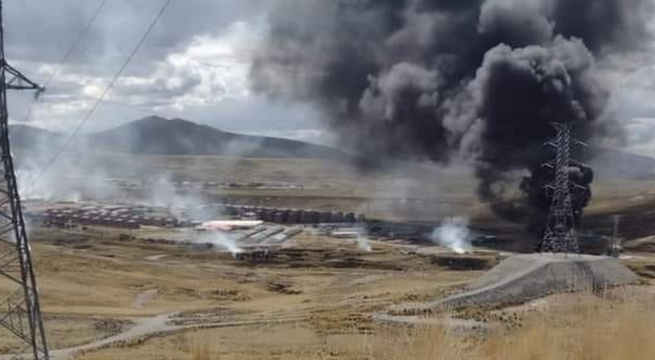 Cusco: incendian sede de minera Antapaccay
