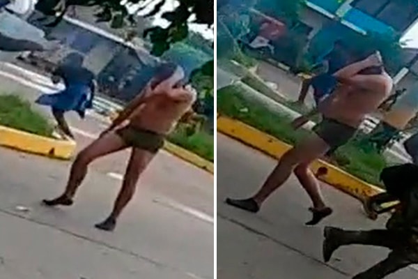 Turba de violentistas secuestró a oficial PNP