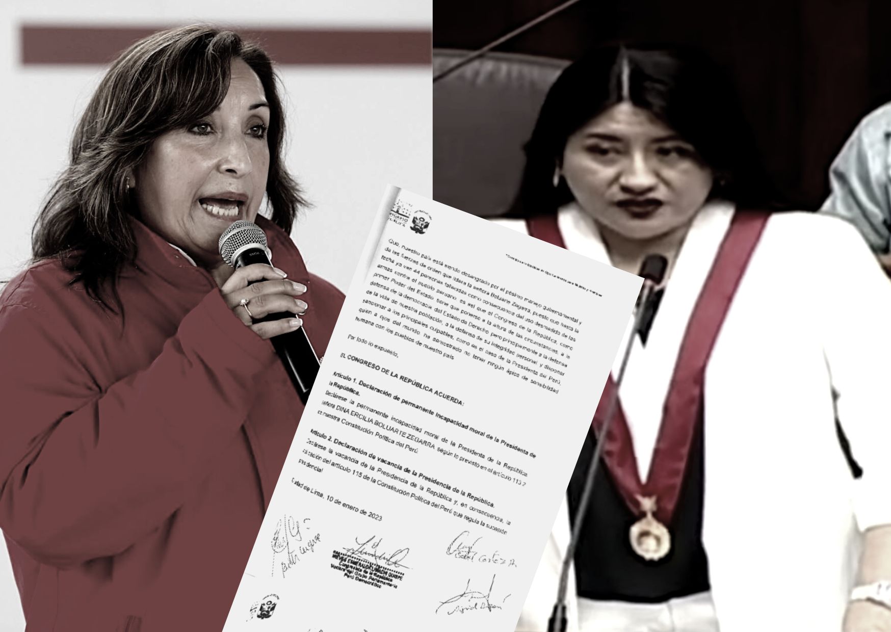 Congreso recolecta firmas para vacar a Dina Boluarte