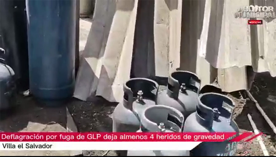Al menos cuatro heridos de gravedad deja un deflagración de glp en Villa el Salvador