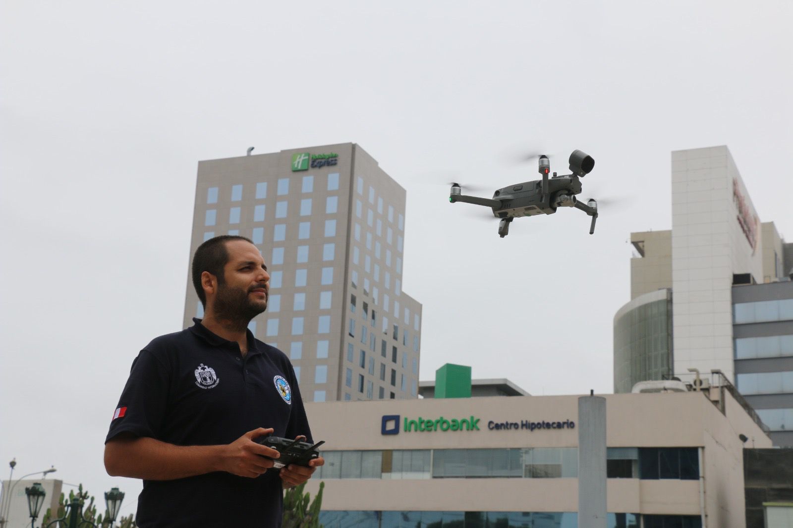 Patrullaje con drones en San Isidro