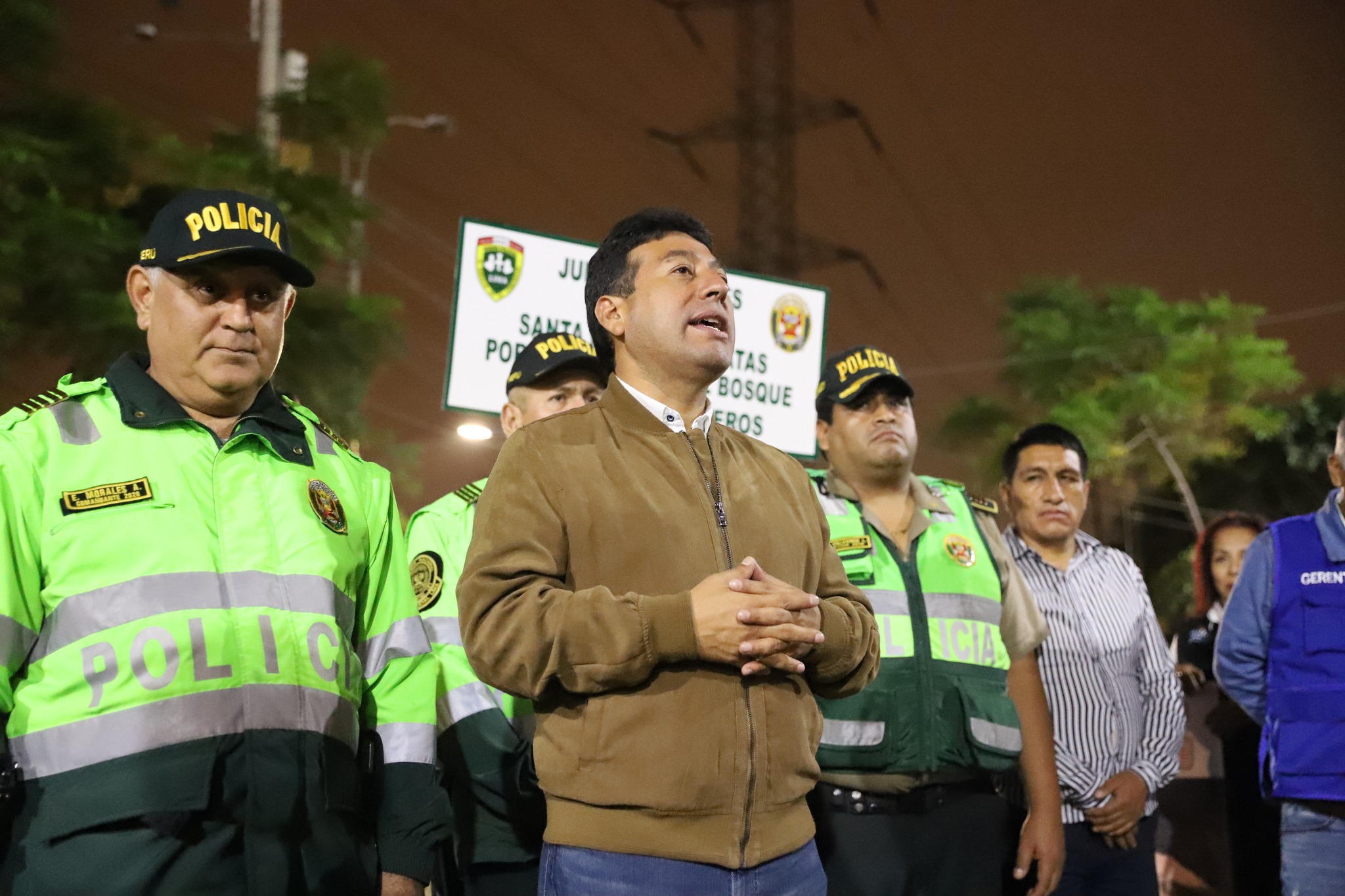 El Agustino: Alcalde Richard Soria lidera marcha a favor de la seguridad ciudadana
