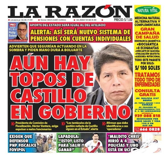 Portada impresa – Diario La Razón (18/06/2023)