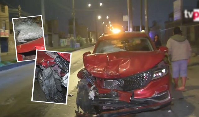 Ate: Choque vehicular deja dos heridos debido a exceso de velocidad y luz roja pasada. (TVPerú Noticias).
