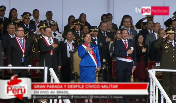 Fiestas Patrias 2023: Presidenta Dina Boluarte inaugura la Gran Parada y Desfile Cívico Militar 2023 en la Av. Brasil. (Foto: TVPerú Noticias).