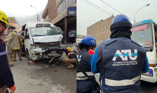 Jicamarca: Suspenden habilitación de combis que protagonizaron accidente de tránsito con 21 heridos. (Composición: La Razón).