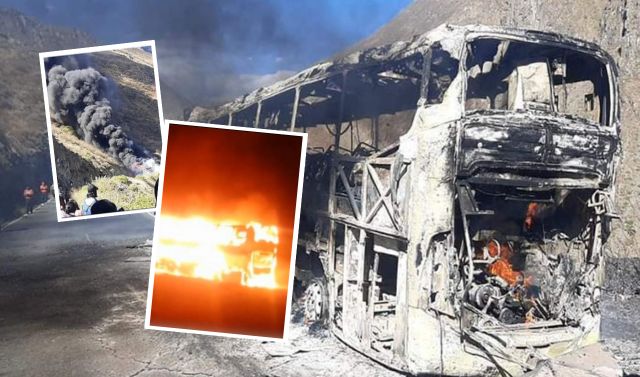 Áncash: Bus interpronvicial con destino a Lima se incendia cerca de un grifo