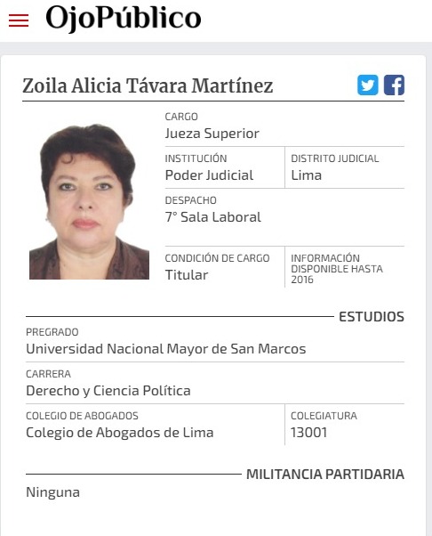 Doctora Zoila Távara Martínez de la ODECMA
