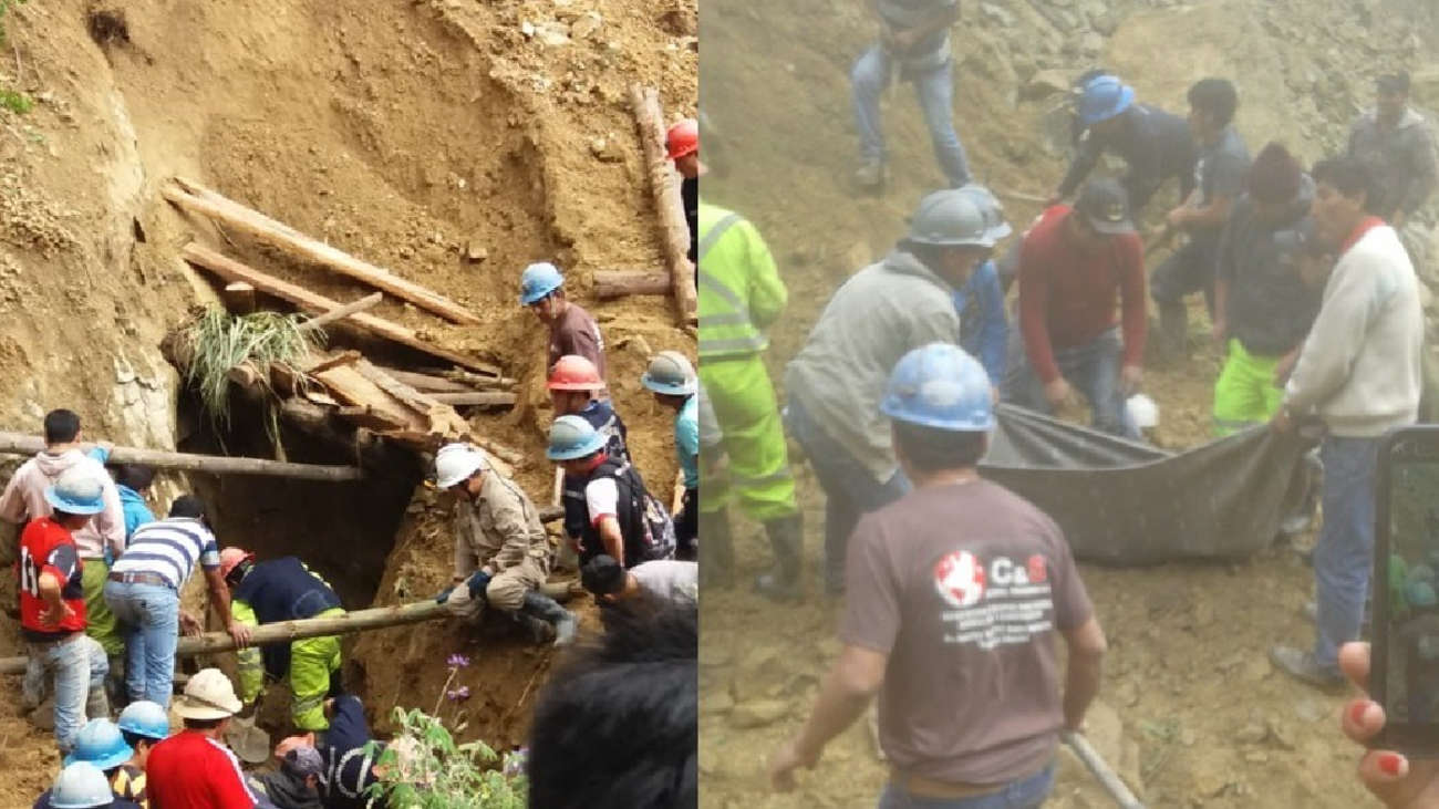 Huancayo: Se derrumba un socavón minero, mueren 2 y desaparecen 2