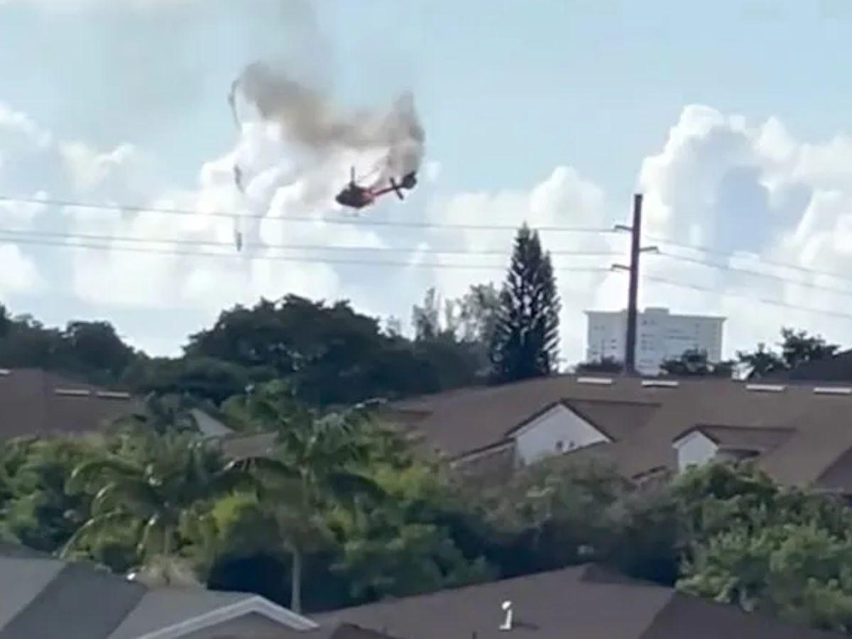 Florida: Helicóptero se estrella dejando dos víctimas mortales y varios heridos. (Foto: Redes sociales).