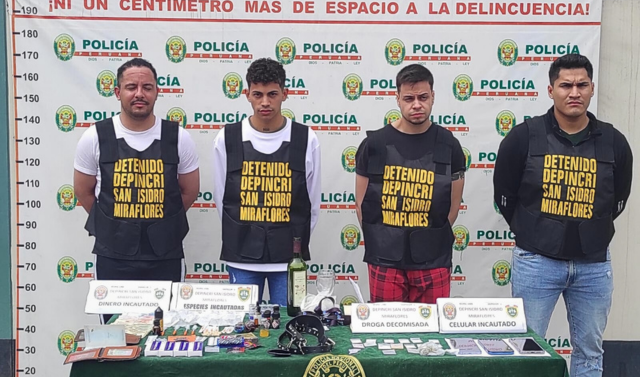 Miraflores: Detienen a presunta banda criminal por homicidio y tráfico de drogas