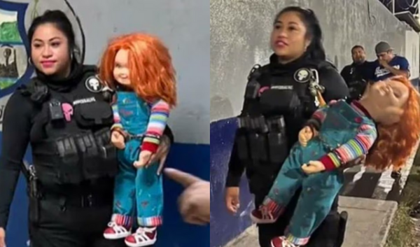 México: Ladrón y su muñeco Chucky fueron detenidos por robo. (Foto: Redes sociales).
