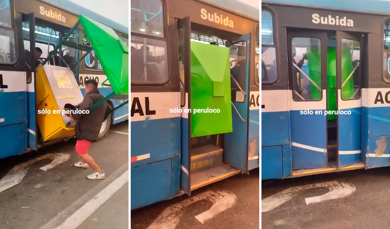 Joven sube carrito sanguchero en transporte público . (Foto: redes sociales).