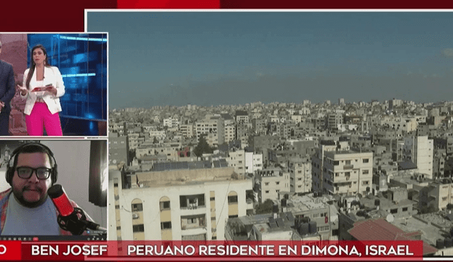 Peruano en Israel buscó refugio de manera inmediata durante una entrevista en vivo