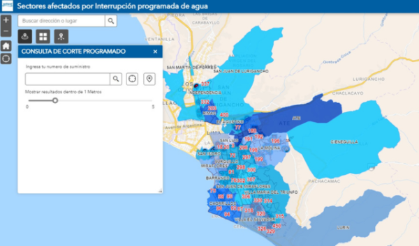 Sedapal: Consulta aquí si tu vivienda se verá afectada al corte de agua. (Foto: Sedapal).