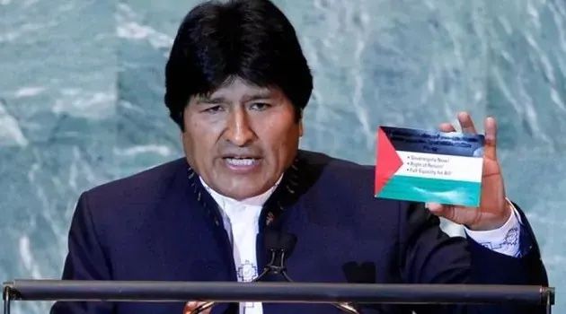 Evo Morales respalda al sangriento grupo terrorista de Hamás. (Foto: redes sociales).