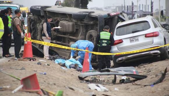 Lurín: Triple choque deja dos víctimas mortales y más de 15 heridos. (Foto: Joseph Ángeles).