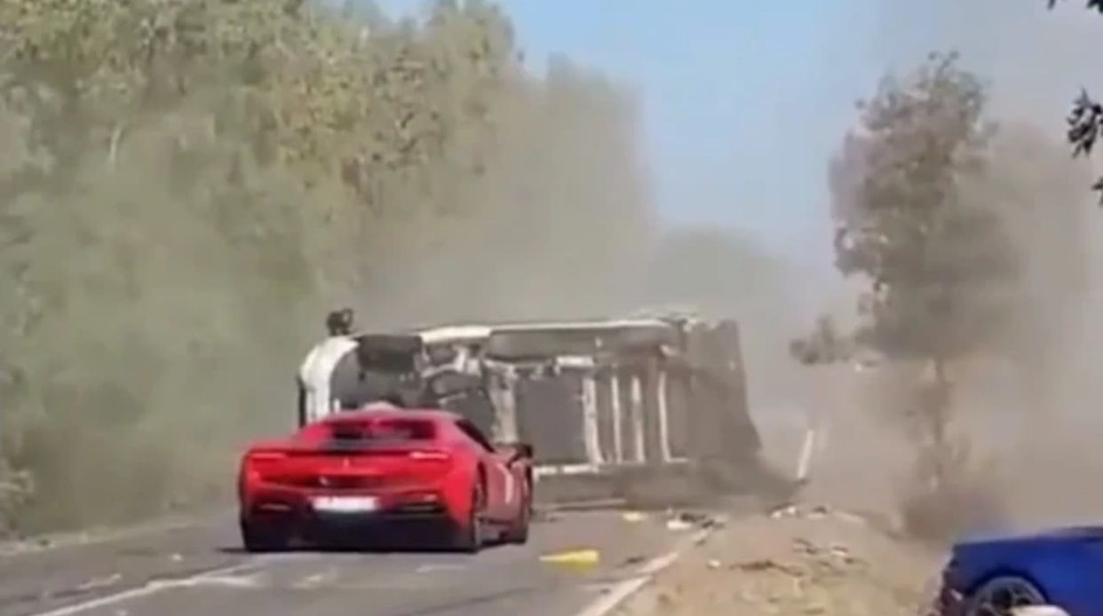 Caravana de autos Ferrari y Lamborghini causan tragedia