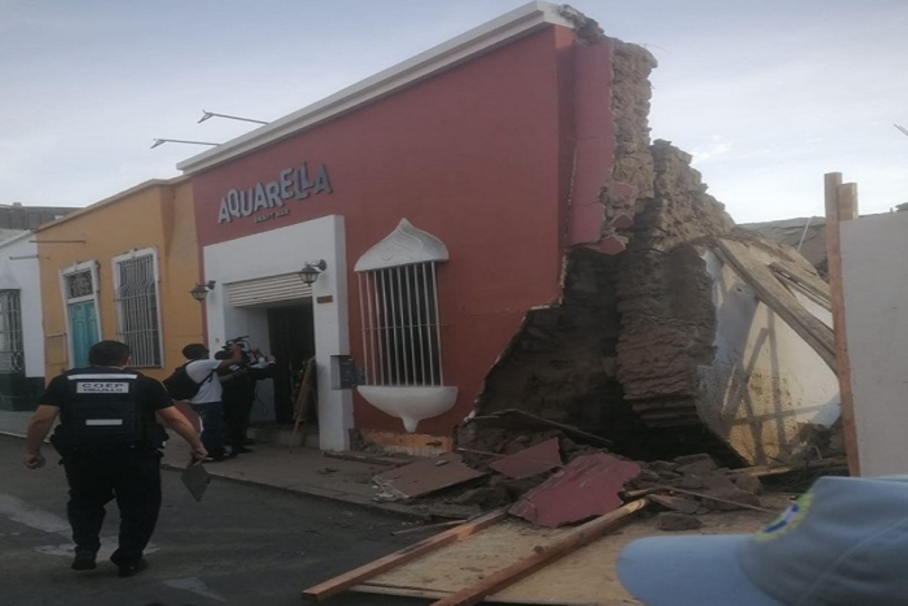 La Libertad: colapsa techo y muro de casona del centro histórico de Trujillo