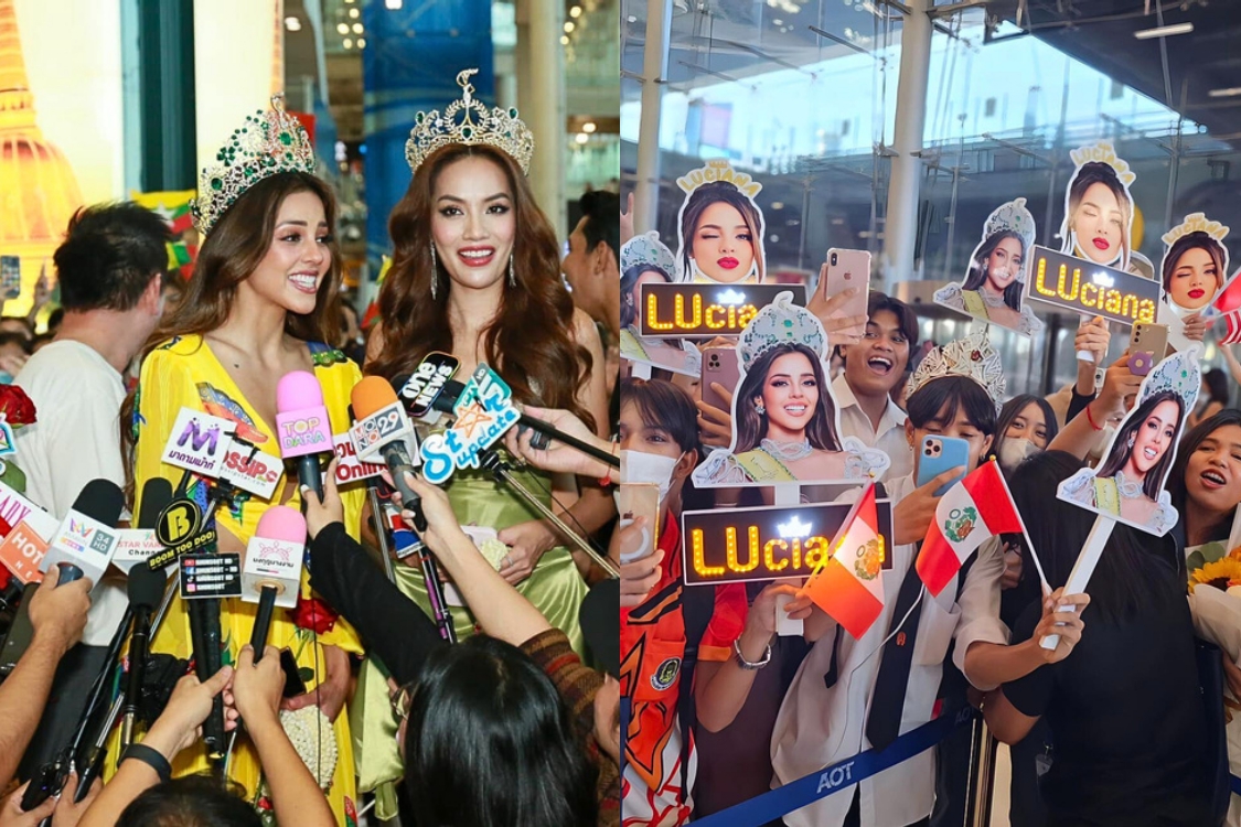 Luciana Fuster llega a Tailandia para vivir un año como Miss Grand International. (Composición: La Razón).