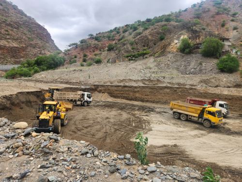 Obras de prevención contra El Niño en Huarmaca, Piura, cerca de su finalización
