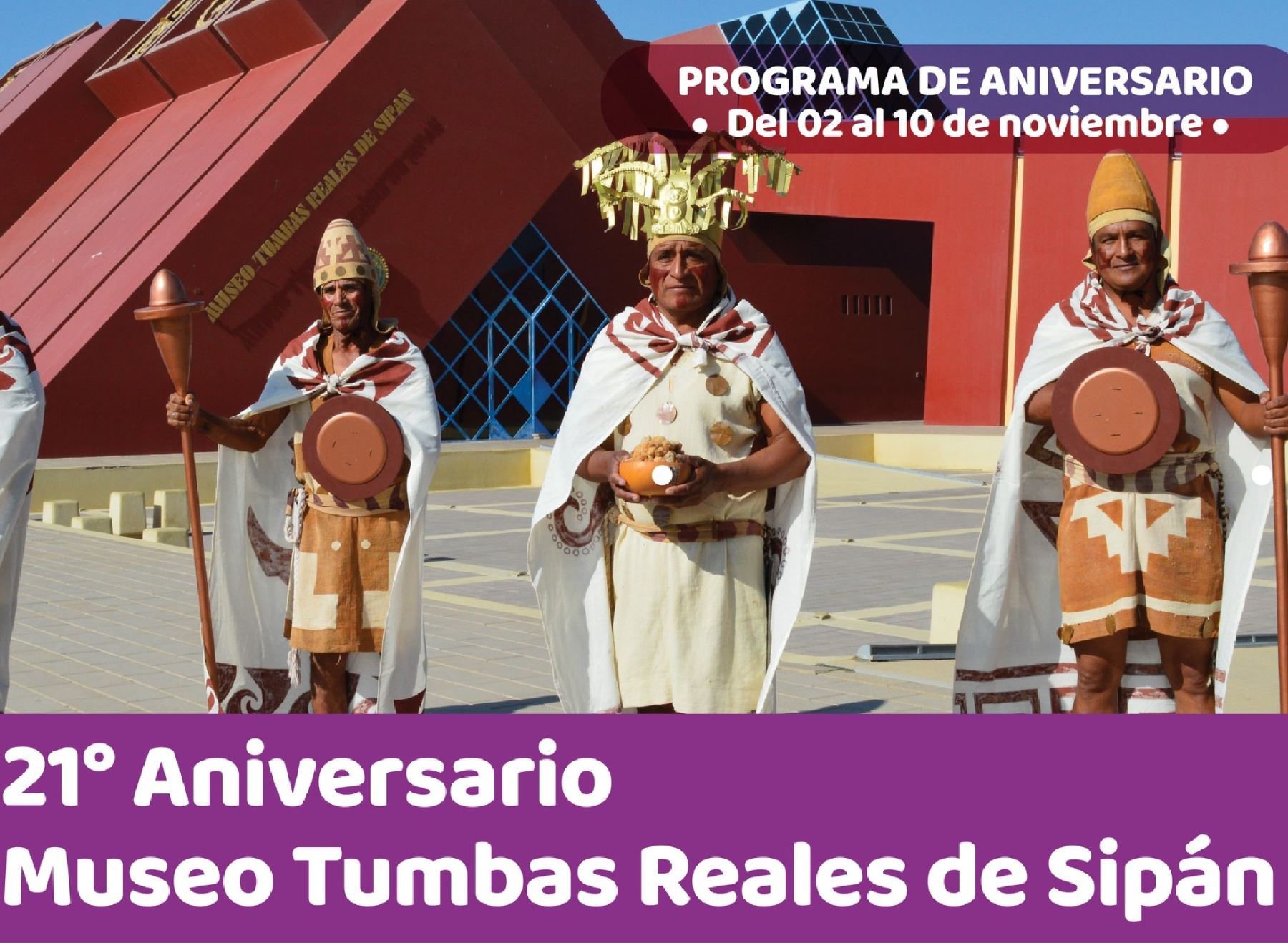 Museo Tumbas Reales de Sipán celebra su 21° aniversario con inauguración de sala temporal