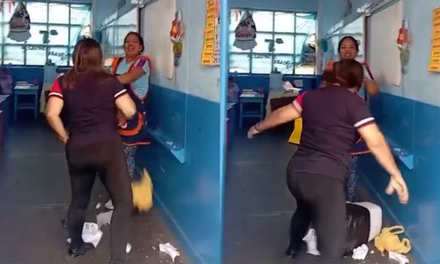 Tingo María: profesoras protagonizan pelea en salón de clases. (Foto: ATV Noticias).