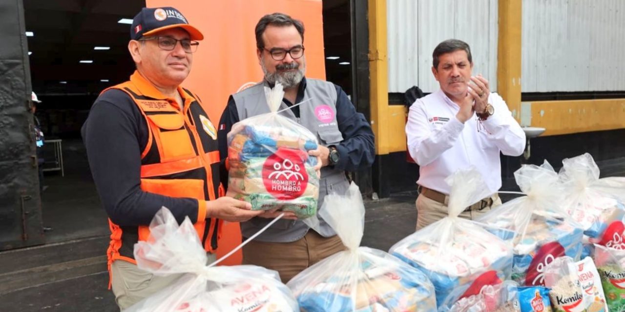 Afectados por las lluvias en el norte recibieron donación de alimentos no perecibles