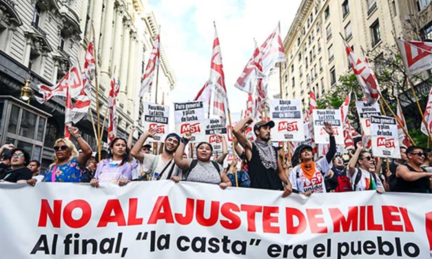 Protesta contra Milei termina sin incidentes