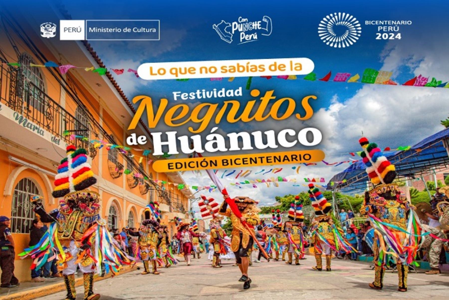 Huánuco espera 50,000 turistas con festividad Danza de los Negritos Edición Bicentenario