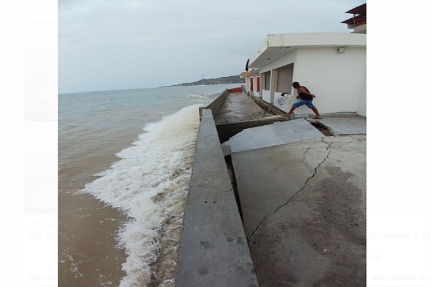 Tumbes: fuerte oleaje daña 21 casas de playa, hoteles y restaurantes en Bocapán y Zorritos