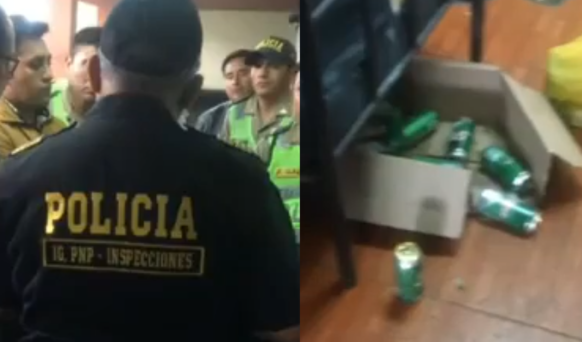 Policías en Cercado de Lima sorprendidos en estado de ebriedad durante servicio navideño