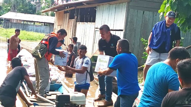 Apoyo humanitario para afectados por inundación en Nieva, Amazonas